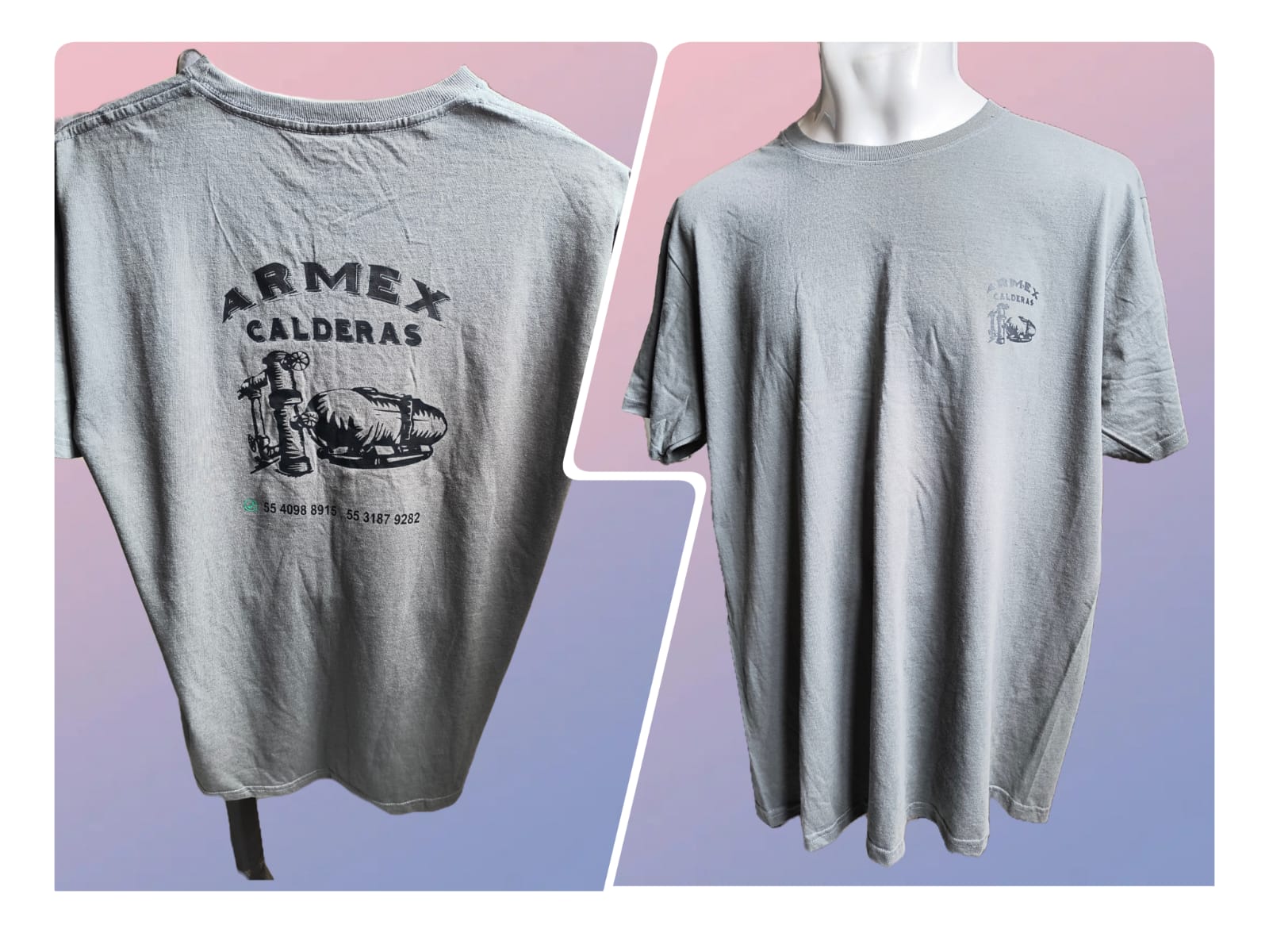Playera estampado 2 lados