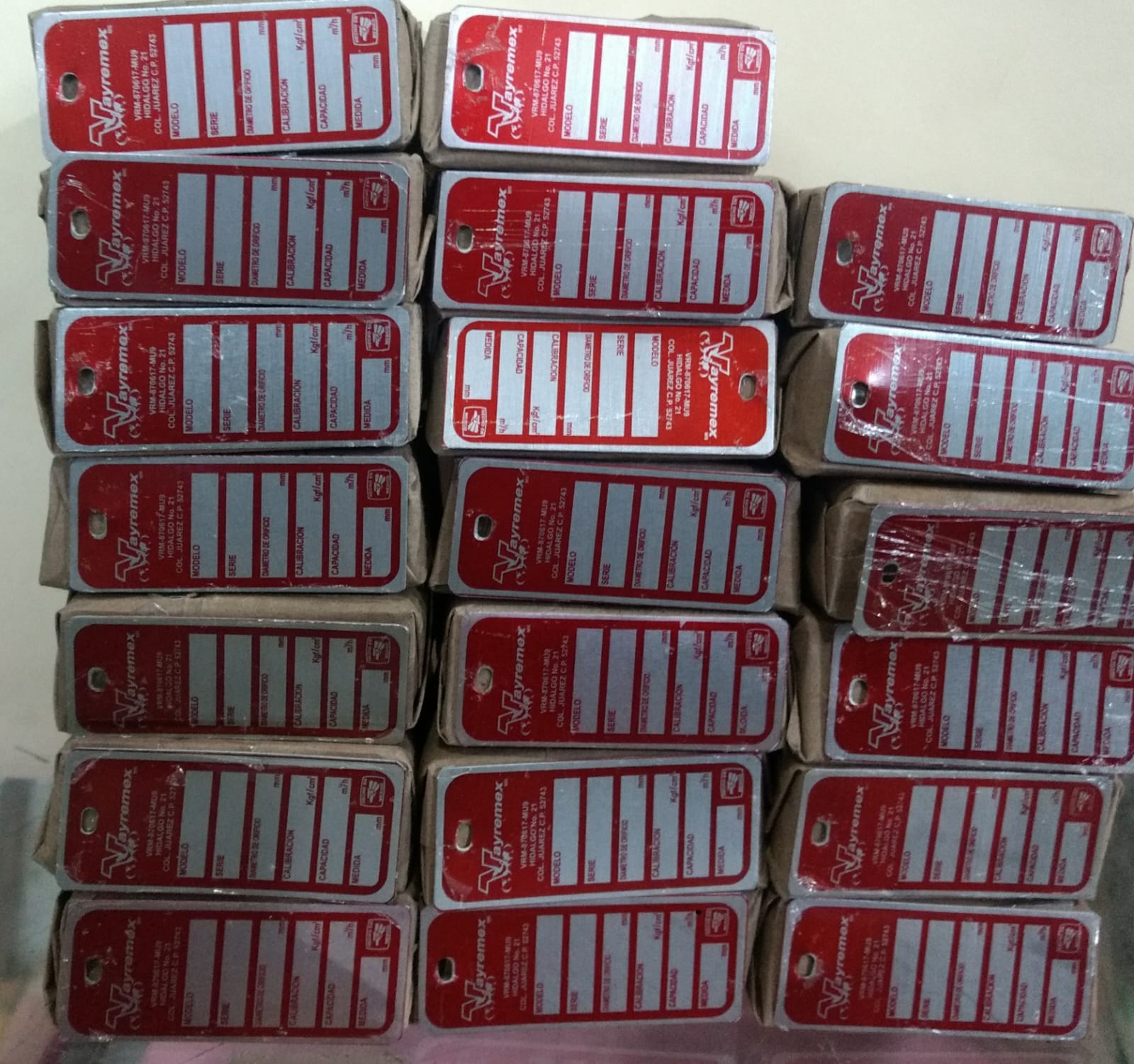 Pedido placas aluminio industirales entregado