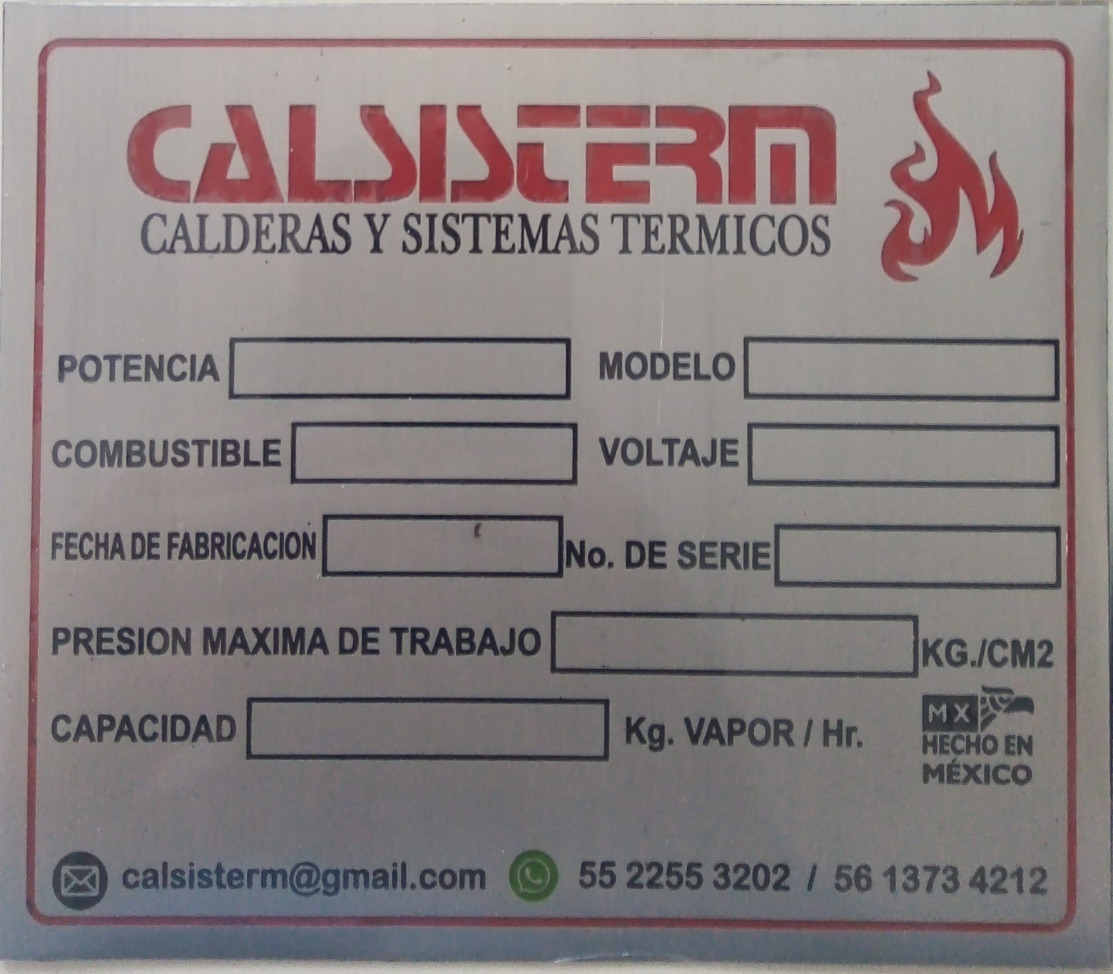 Placas de latón y aluminio