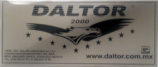 Placas aluminio personalizada