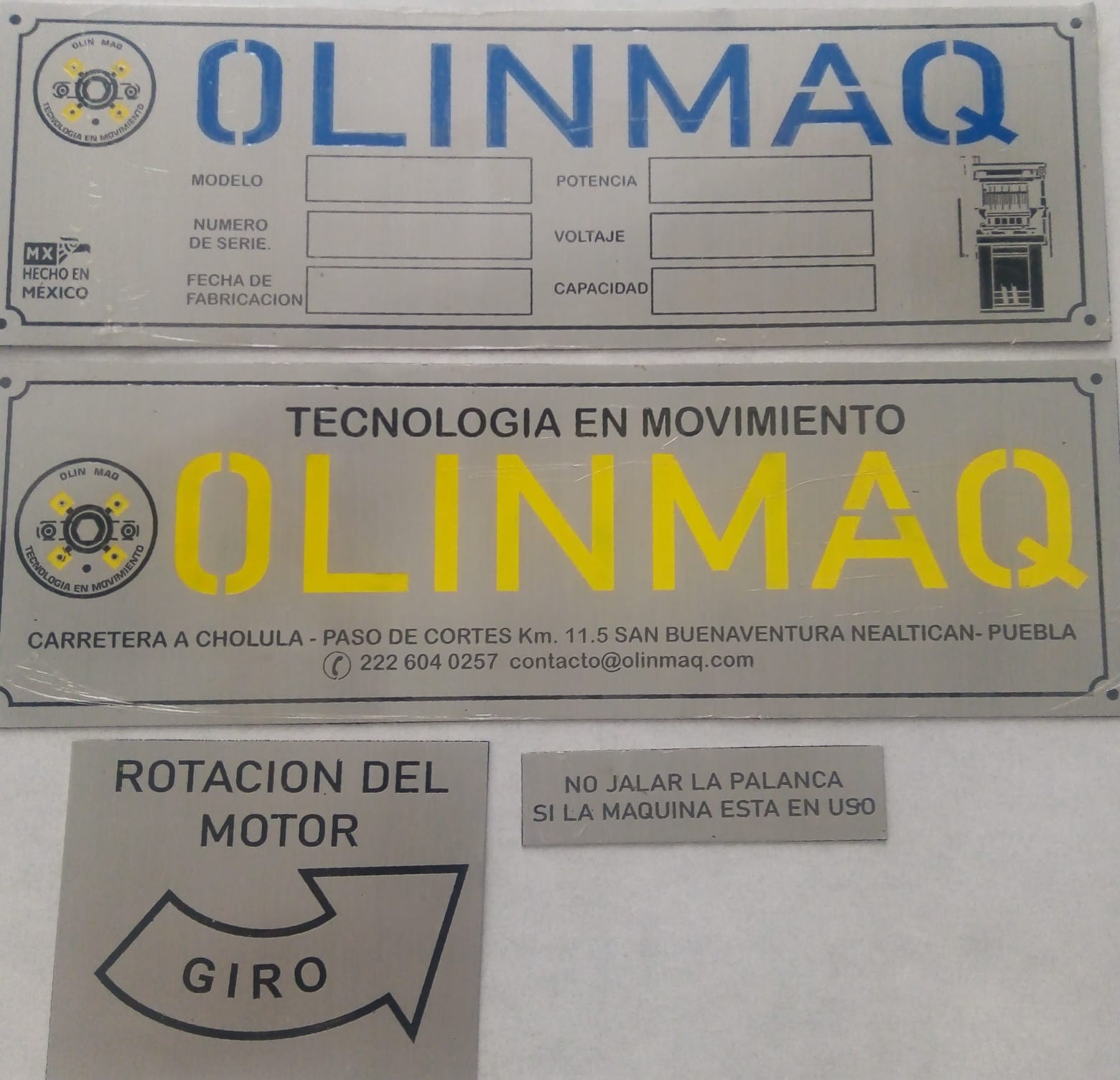 Placas datos todos los tamallos