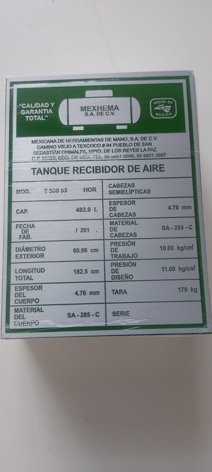 Placas industriales  tanques