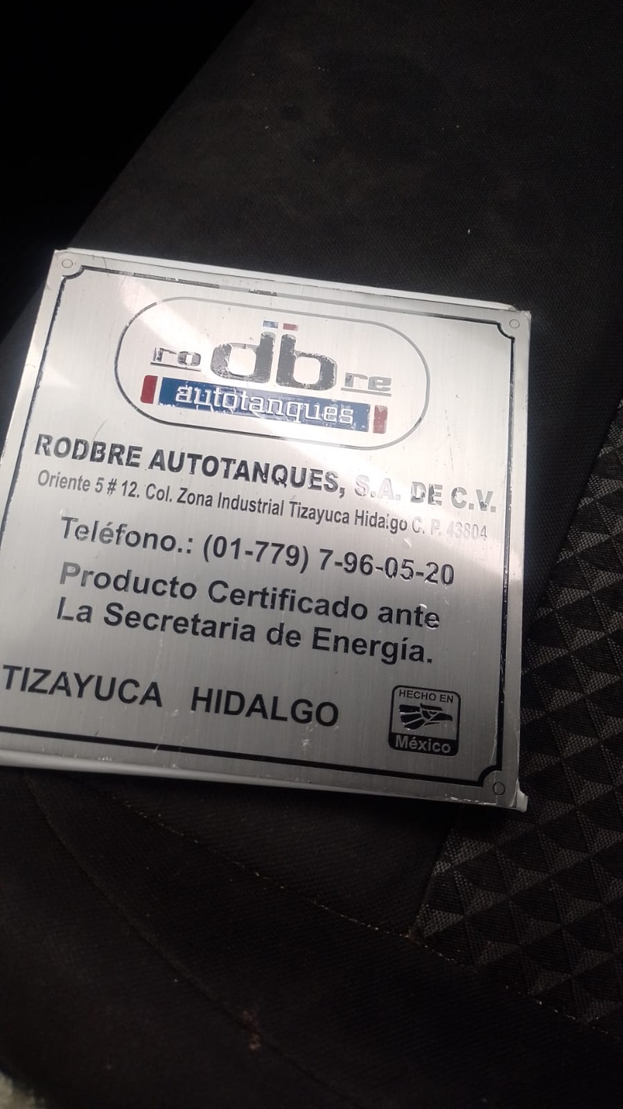 Placas tanques gasLP